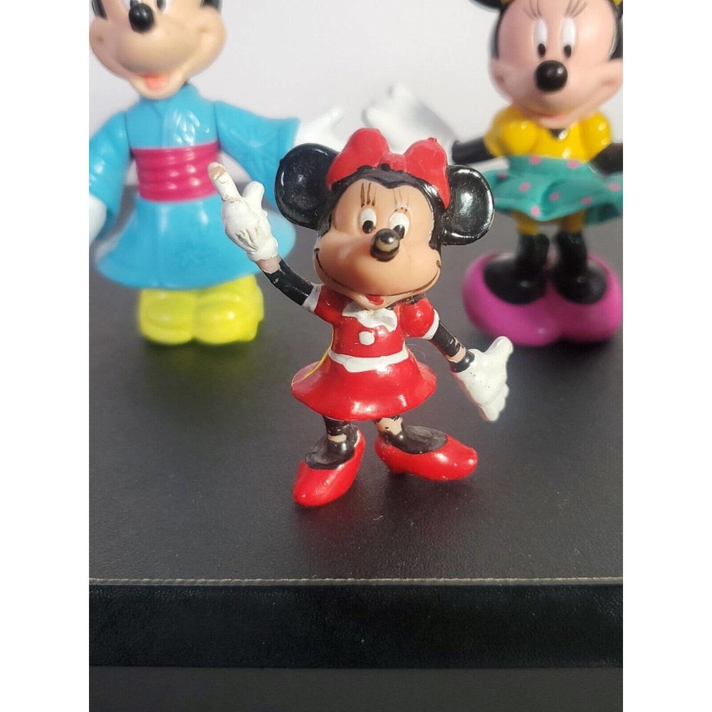 Disney Minnie Mouse Illco Vintage Toy Car /figure lot of 8 Mickeys girlfriend - Picture 7 of 9